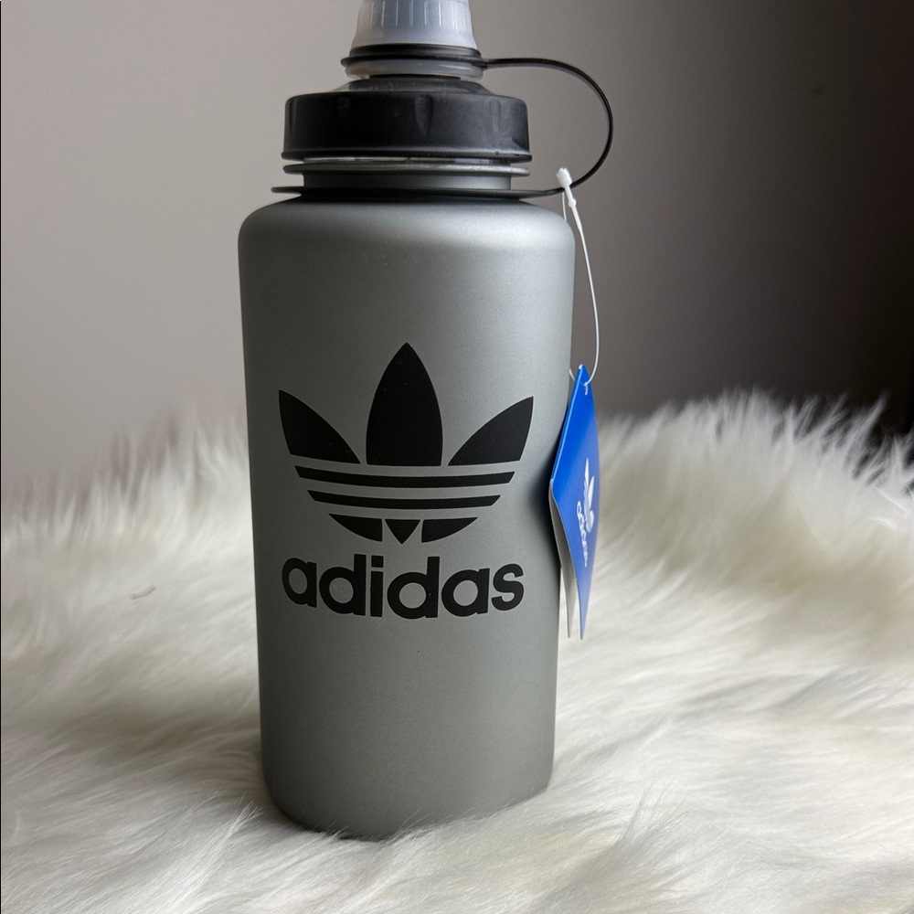 adidas Gray Stainless Bottle with Black Trefoil